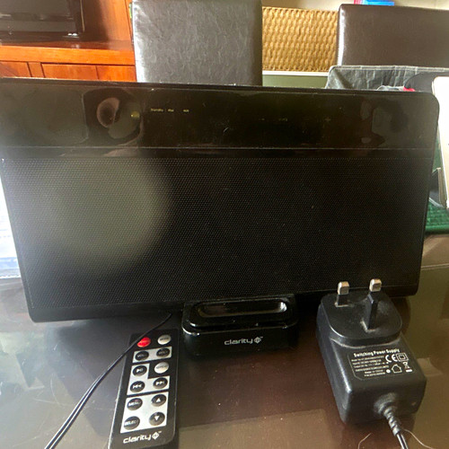 Clarity black audio dock ipod - black,